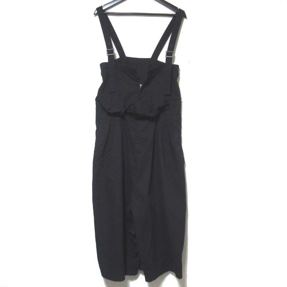 Y’s ワイズ ヨウジヤマモト オーバーオール サロペット ワイドパンツ YD-D 08-011 サイズ2 ブラック レディース 古着