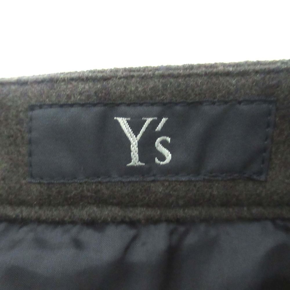  Y s ワイズ ヨウジヤマモト ウール ワイド サルエルパンツ YK P 13 121 サイズ2 カーキ レディース 古着 サルエルパンツ パンツ