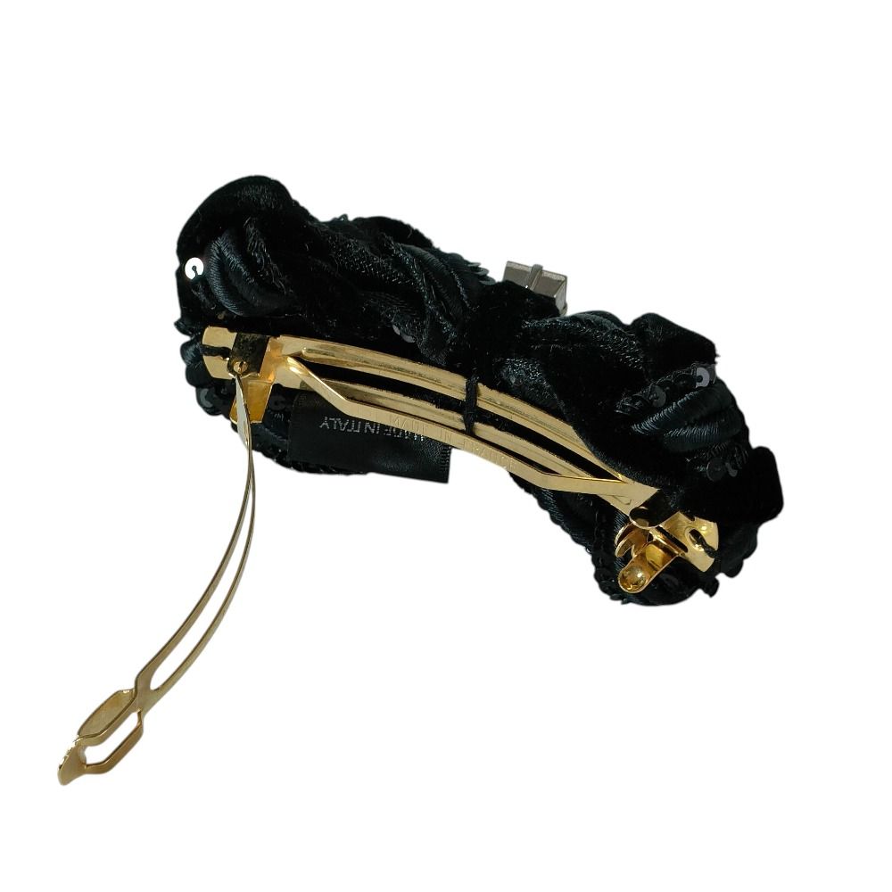 美品 ACCA アッカ リボンモチーフ バレッタ ヘアアクセサリー ブラック