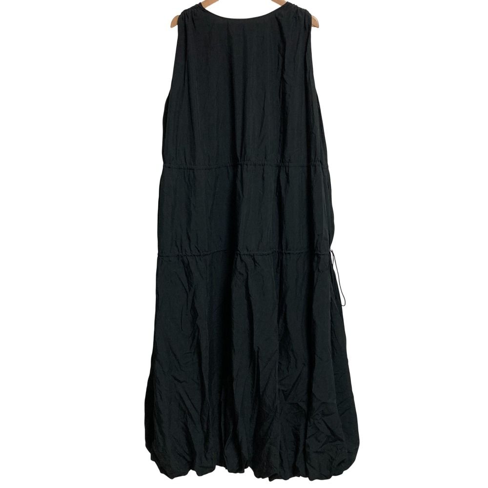 24 SS ETRE TOKYO エトレトウキョウ ドロストバルーンワンピース サイズF ブラック レディース 古着