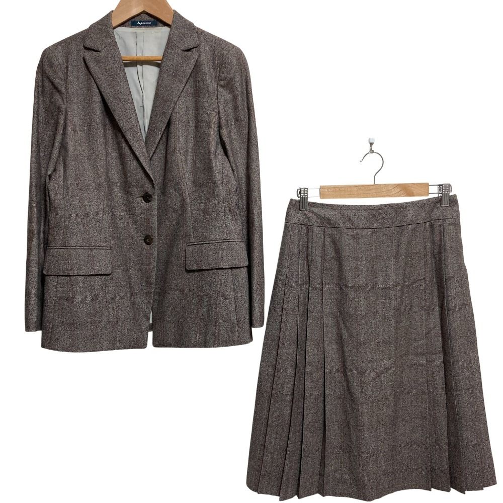 美品 Aquascutum アクアスキュータム チェック ジャケット ひざ丈