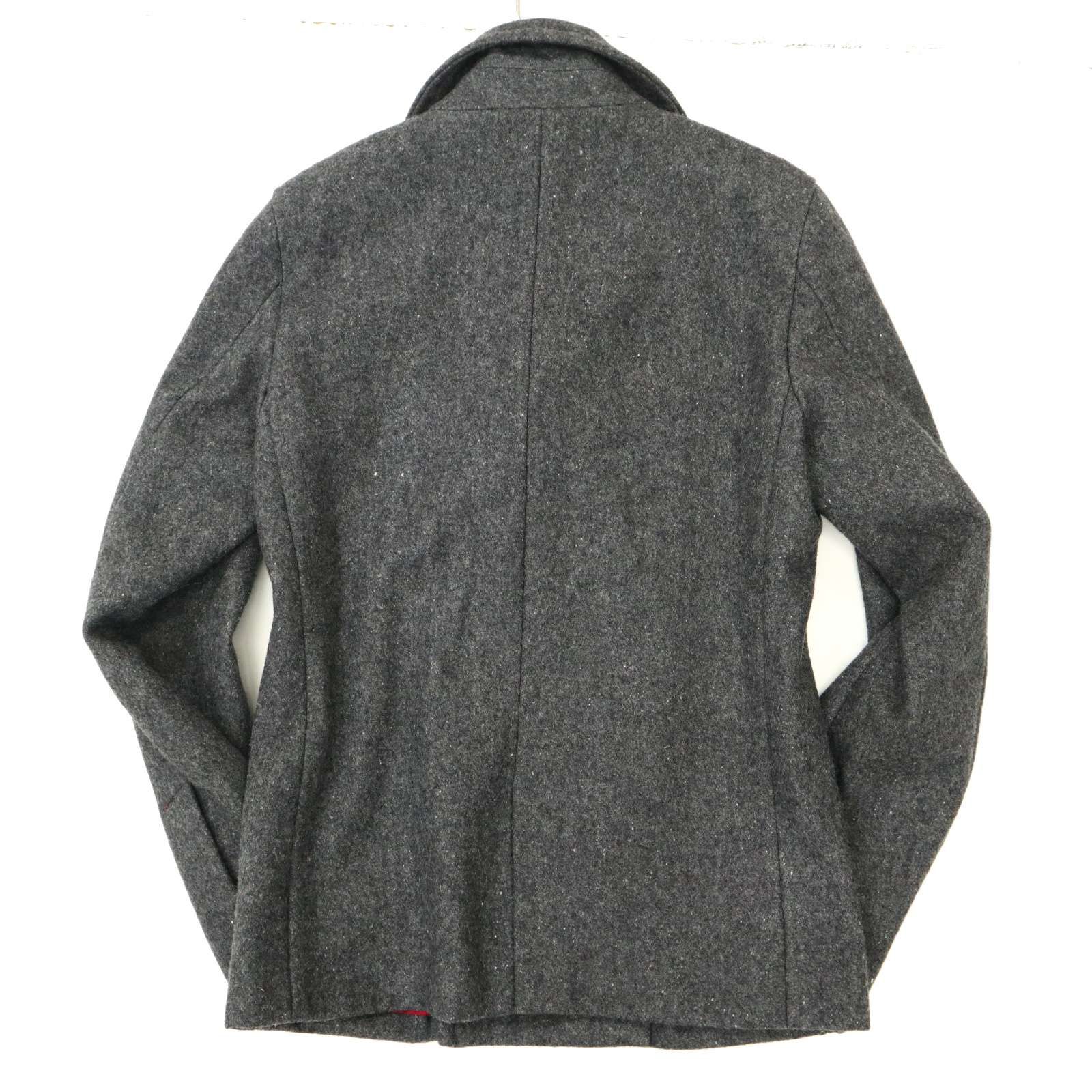 SCHLUSSEL シュリセル 秋冬 メルトンウール☆ 赤裏地 Pコート Sz.2