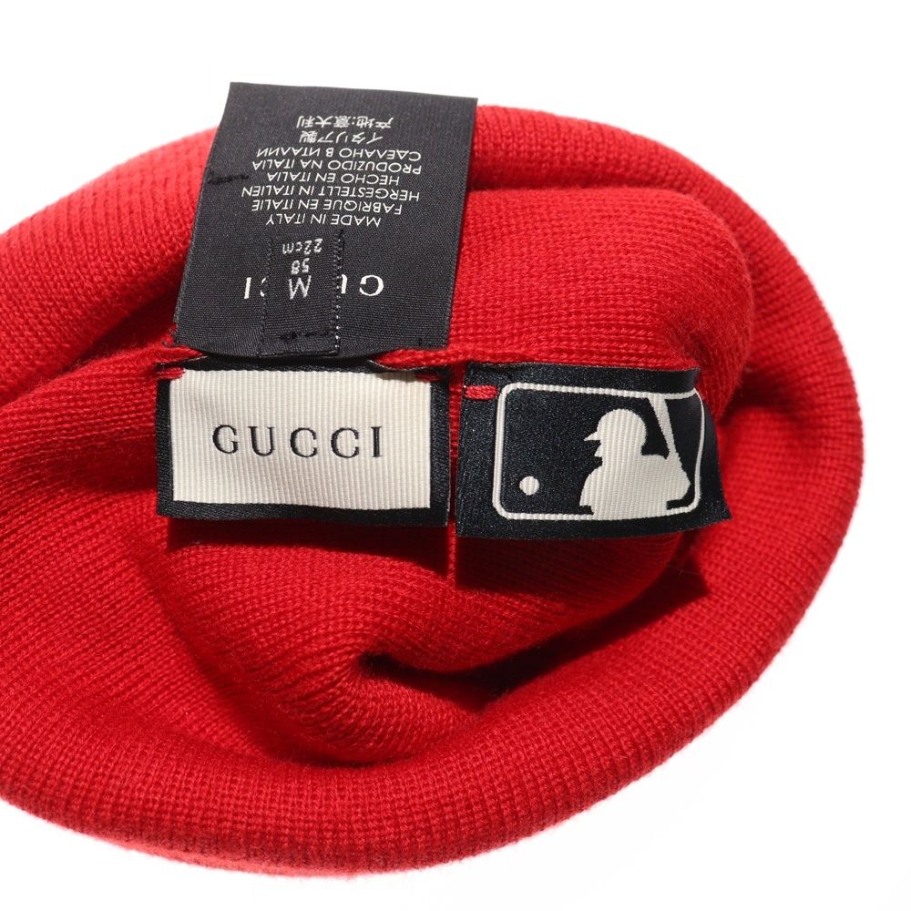GUCCI (グッチ) ×MLB ニューヨークヤンキース ビーニー 注文 ニット