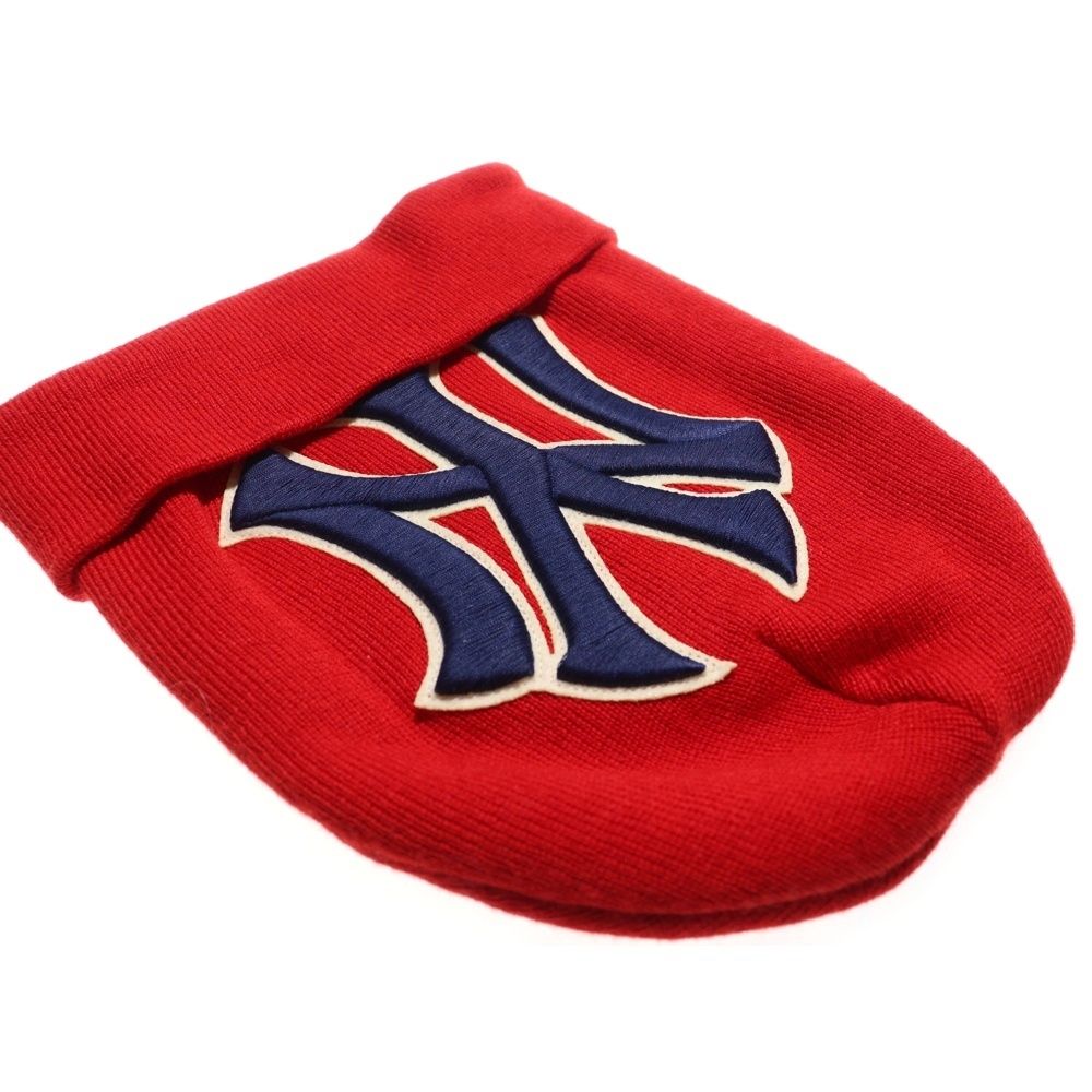 グッチ ×MLB ニューヨークヤンキース ビーニー ニットキャップ 帽子 レッド GUCCI (グッチ) ×MLB ニューヨークヤンキース ビーニー 注文 ニット