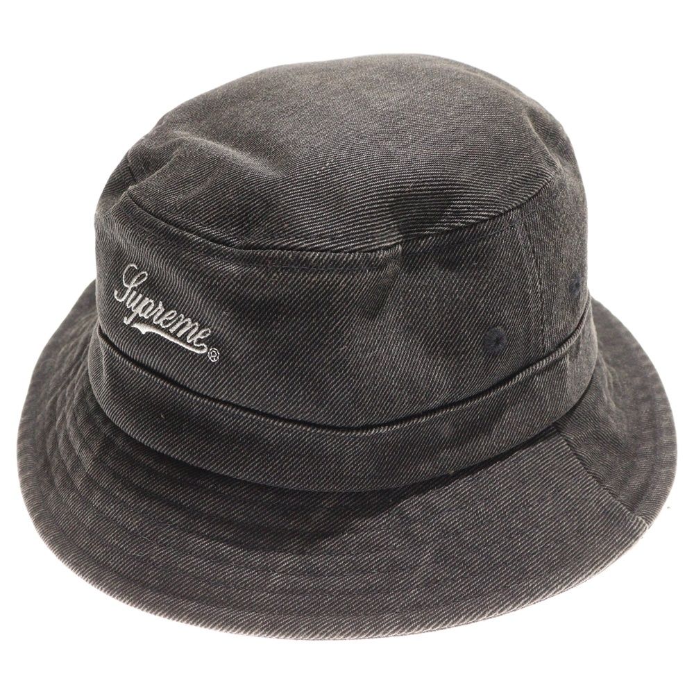 SUPREME シュプリーム 21 SS Twill Crusher ツイルクラッシャー ロゴエンブロイダリー バケットハット 帽子 バケハ チャコールグレー