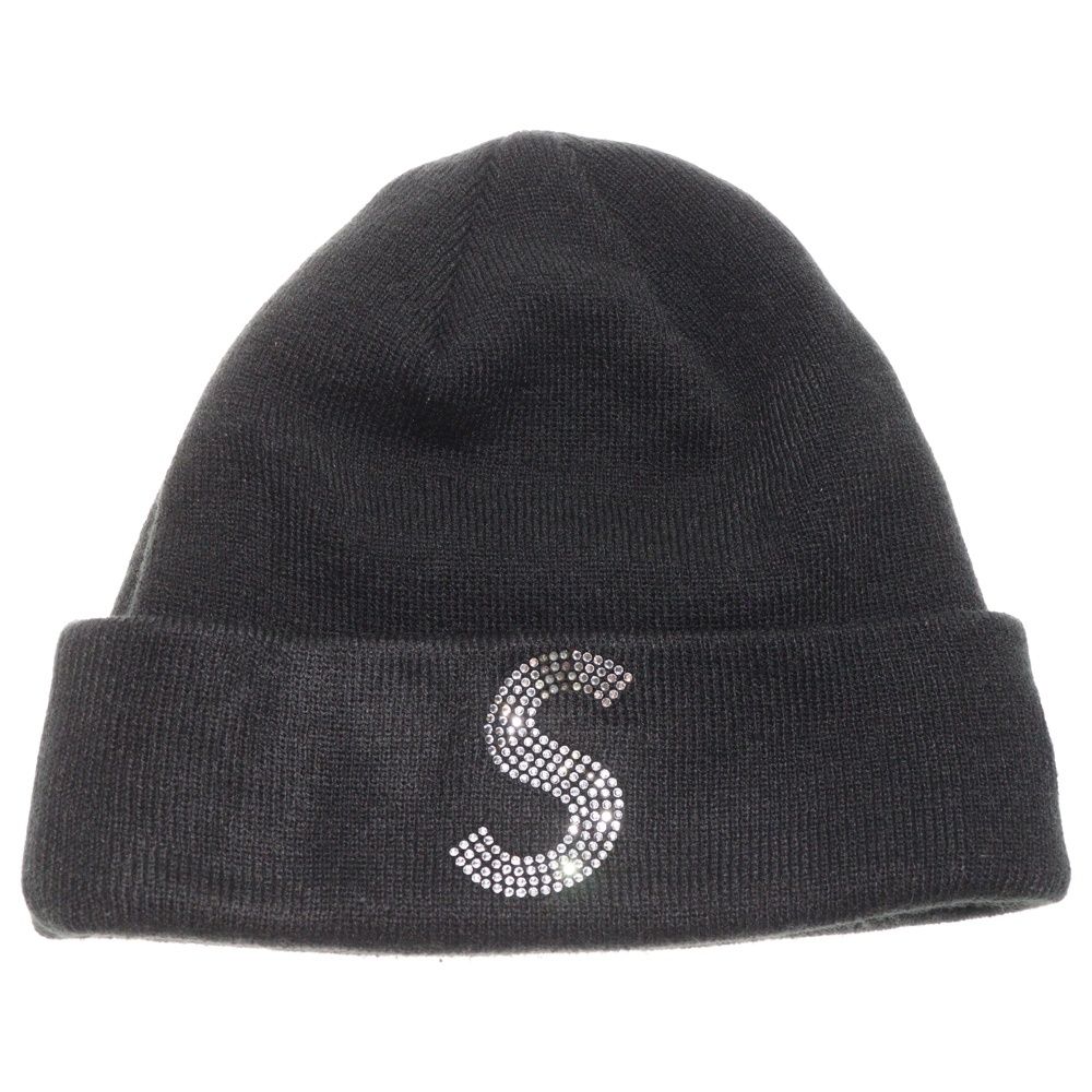 SUPREME シュプリーム 21 SS × Era ×Swarovski S Logo Beanie ニューエラ スワロフスキー Sロゴ ラインストーン ビーニー ニット帽 帽子 ブラック