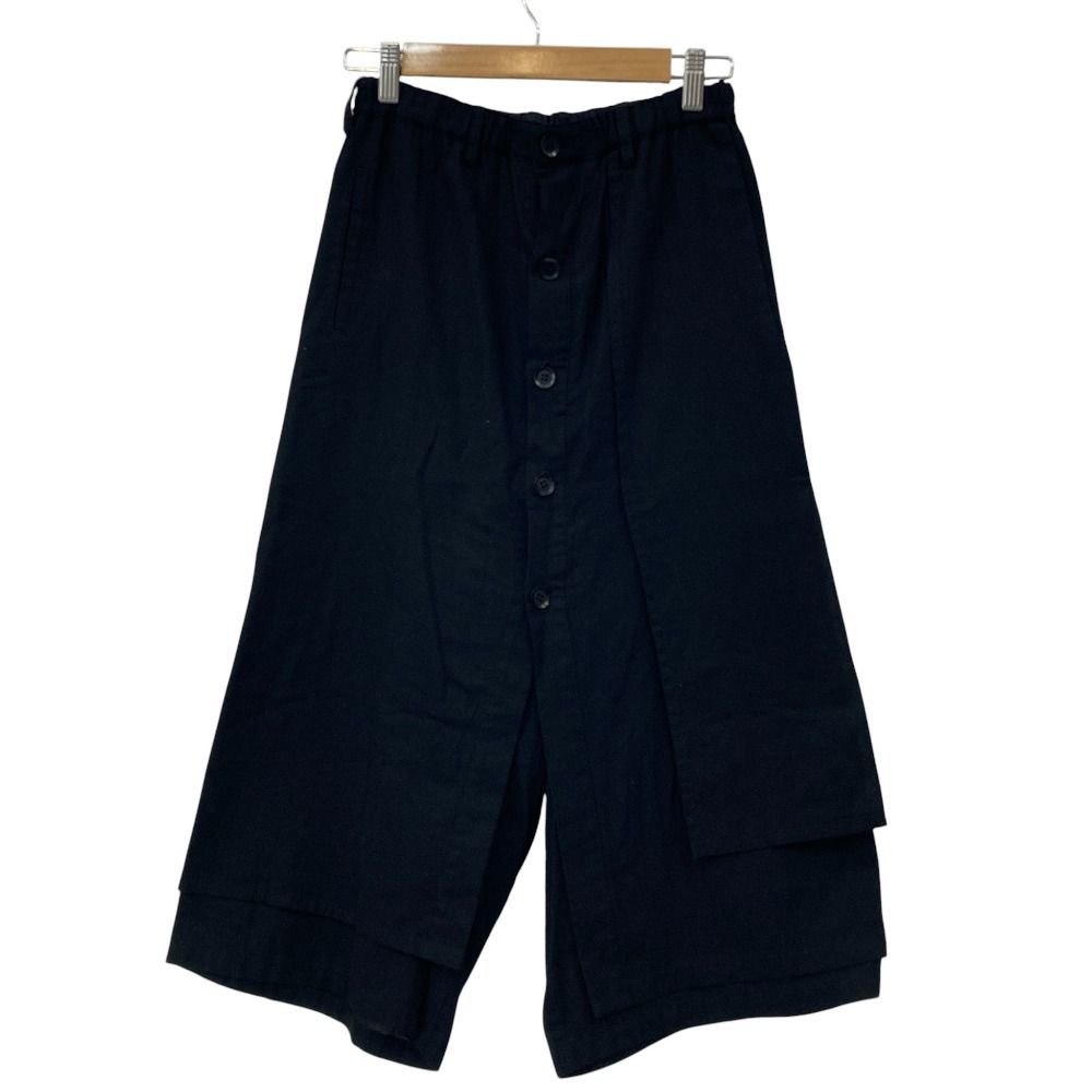 YOHJI YAMAMOTO NOIR ヨウジヤマモト プリュス ノワール シアー レイヤード パンツ NO-P35-018 サイズ1 ブラック レディース 古着