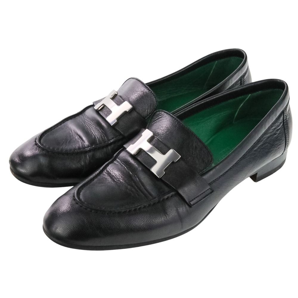 美品 HERMES エルメス モカシンパリ コンスタンス レザー ローファー