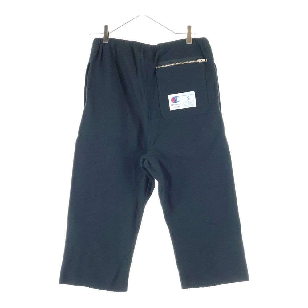 アンダーカバー 25 SS Champion チャンピオン ビーズ刺繍7分丈 スウェットパンツ トラックパンツ ブラック