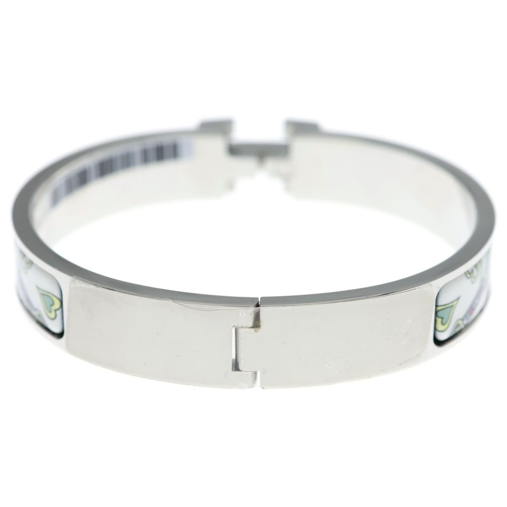 HERMES (エルメス) クリックH エナメルブレスレット ホワイト シルバー