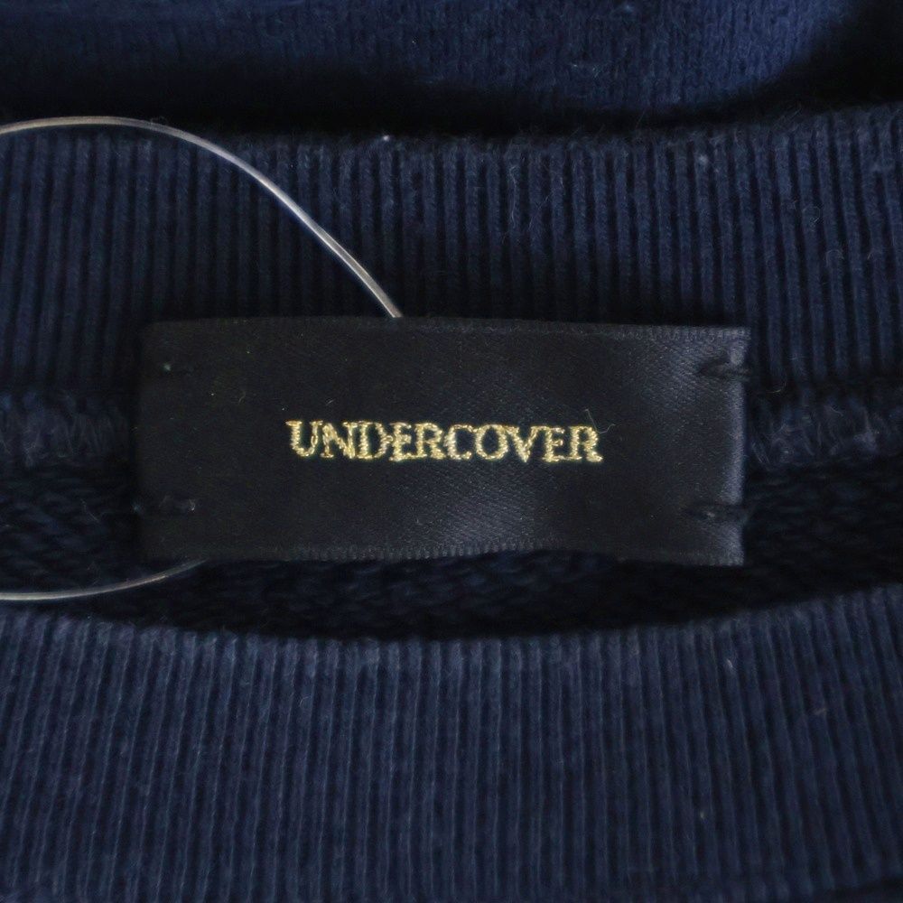 UNDERCOVER アンダーカバー 14AW サイドボールジップ タック フリルスカート レイヤード クルーネック 半袖スウェット カットソー レディース ネイビー N1810 UNDERCOVER (アンダーカバー) 14AW サイドボールジップ タック フリル