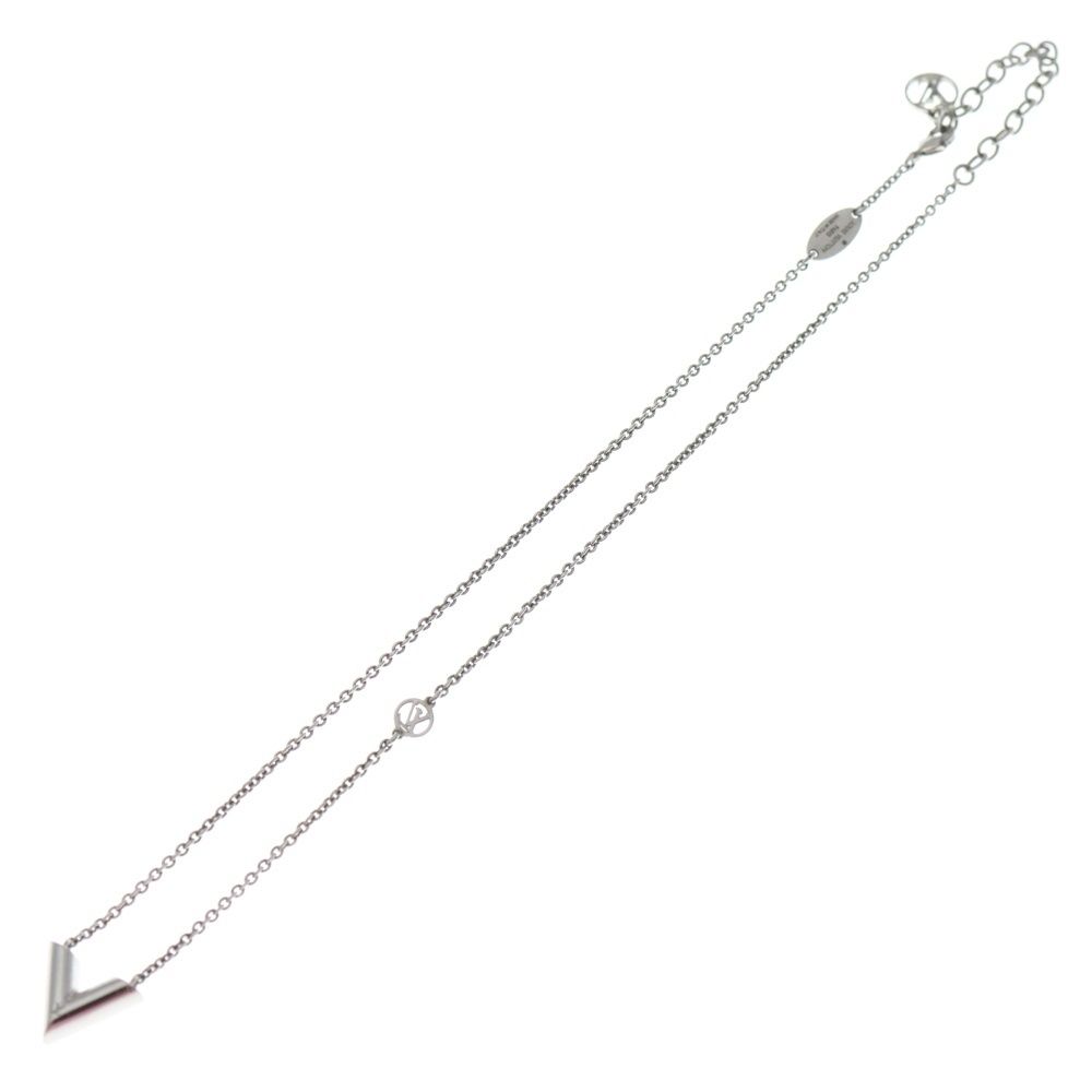 LOUIS VUITTON ルイヴィトン エセンシャルV ネックレス ペンダント チェーン シルバー M 63197