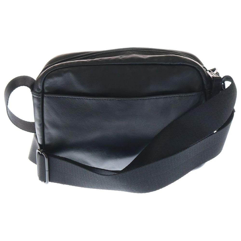 DIESEL ショルダーバッグ DIESEL (ディーゼル) Dロゴ レザーショルダーバッグ ブラック X10242