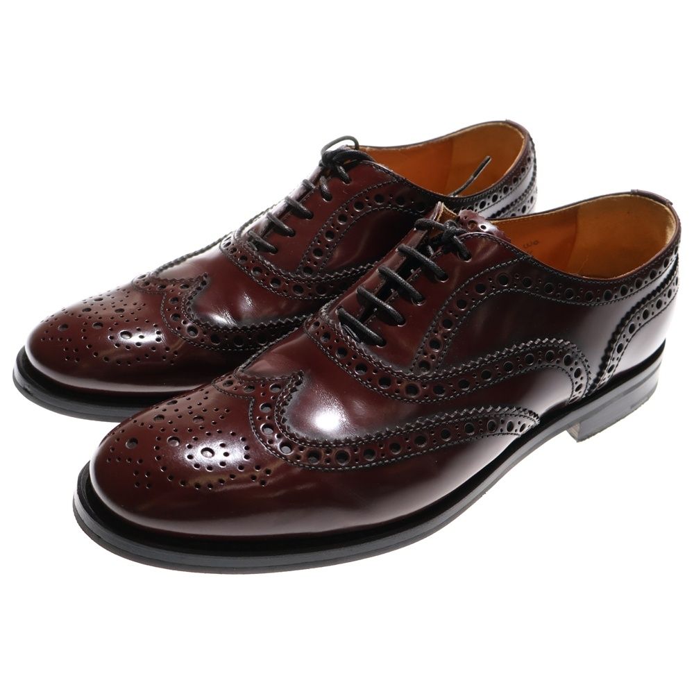 Church s チャーチ BURWOOD ウイングチップ レザーシューズ レディース バーガンディー DE 0001