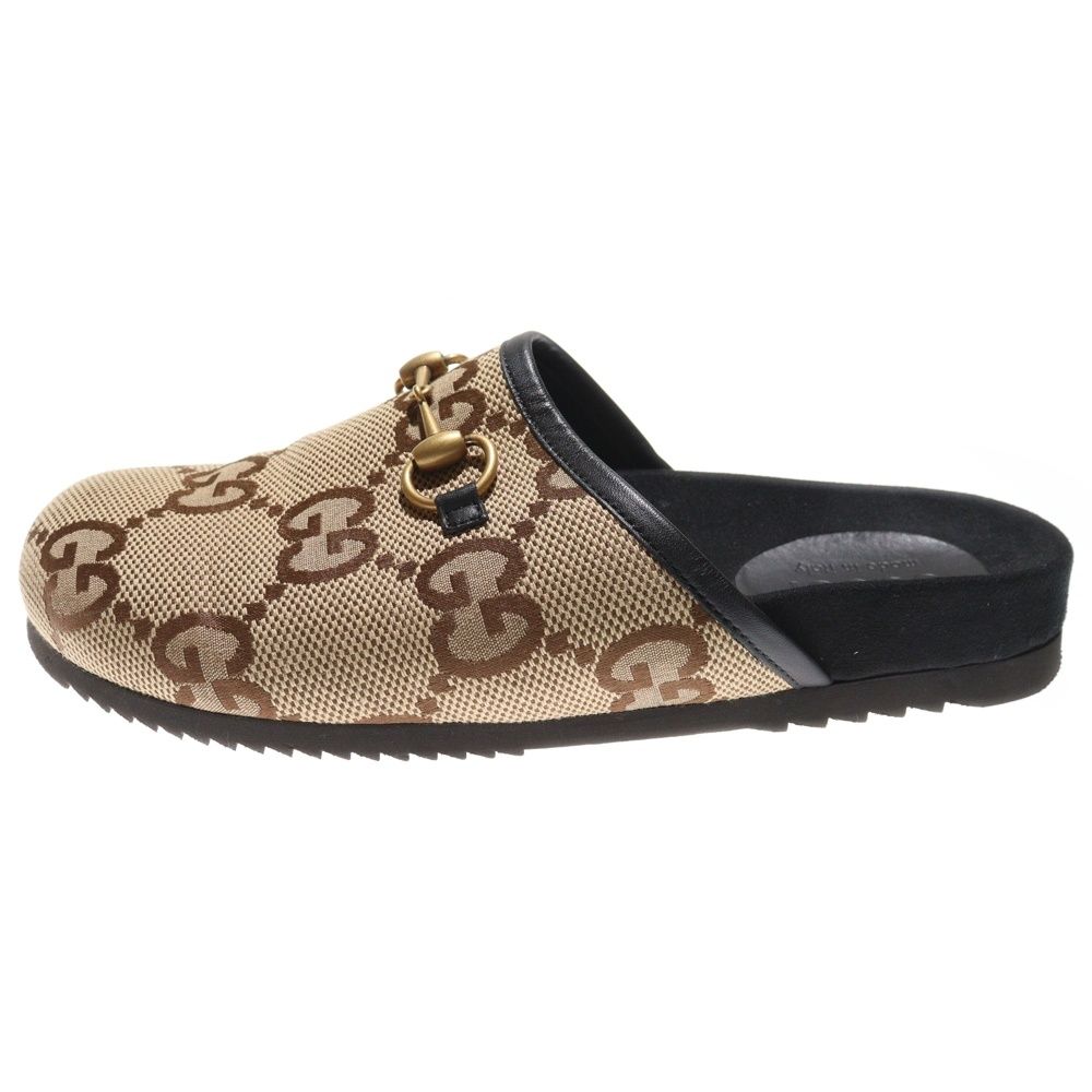 GUCCI グッチ マキシGG ホースビットミュール ベージュ スリッパ 693281
