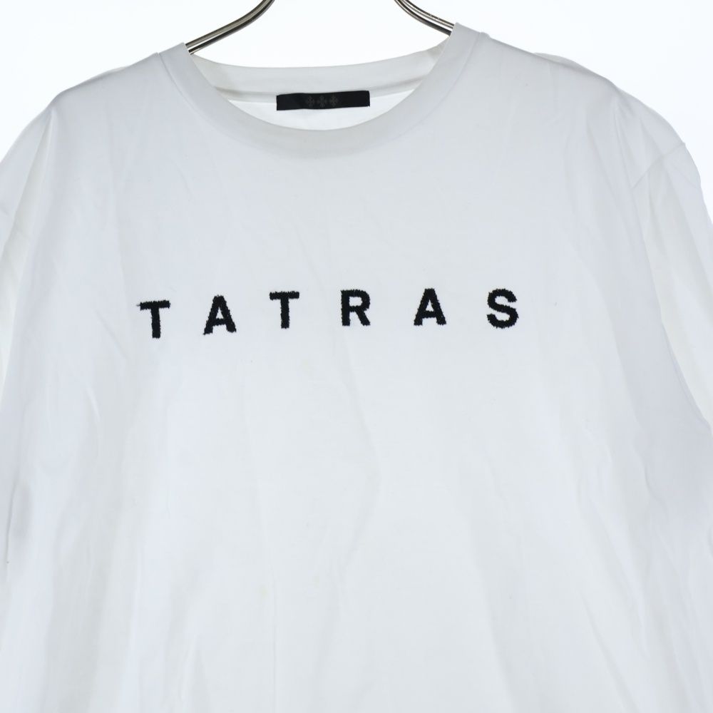 TATRAS (タトラス) フロントロゴ刺繍 コットン クルーネックカットソー