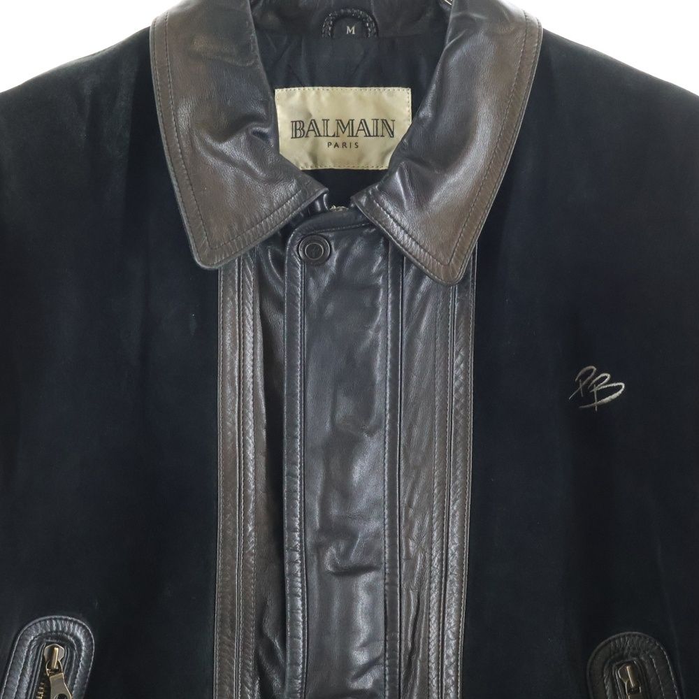 PIERRE BALMAIN (ピエールバルマン) スエード切替 レザージップ
