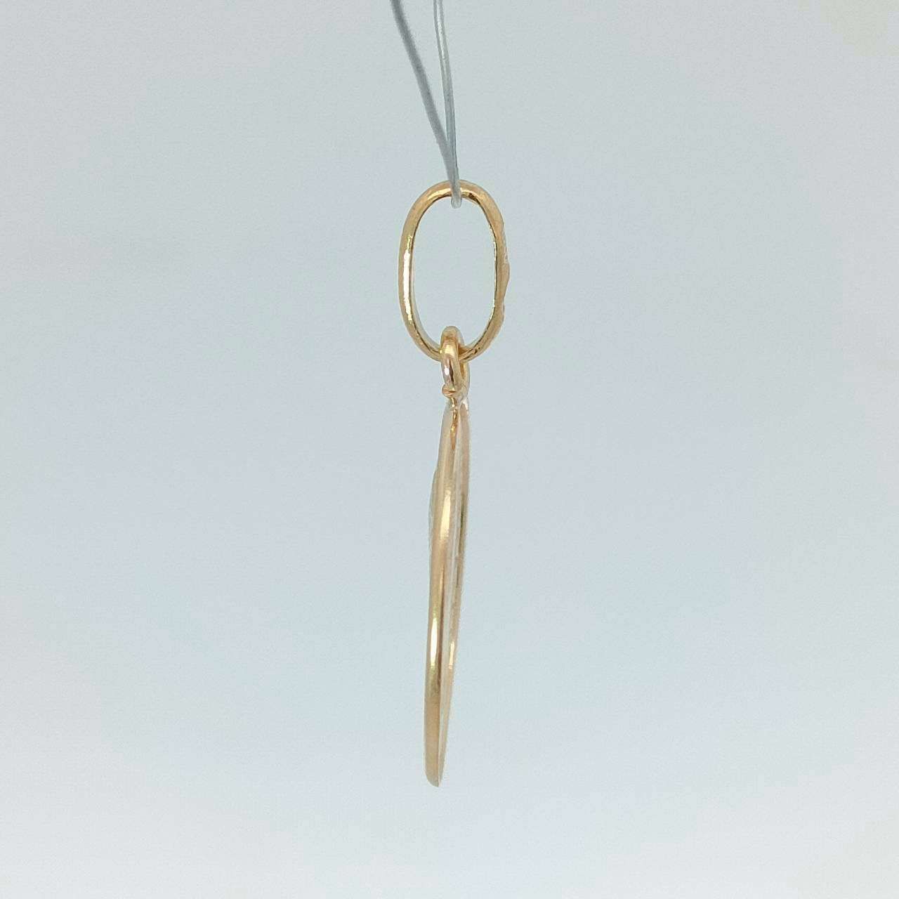 18金 K18 男女兼用 エリザベス 金貨モチーフ ネックレストップ 0.61g