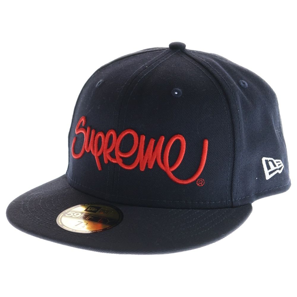 SUPREME シュプリーム 22 SS ERA Handstyle Cap ニューエラ ハンドスタイル キャップ 帽子 ネイビー レッド