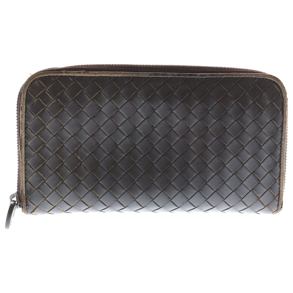 BOTTEGA VENETA ブラウン 長財布 イントレチャート ラウンドジップ BOTTEGA VENETA (ボッテガヴェネタ) イントレチャート ラウンドジップ