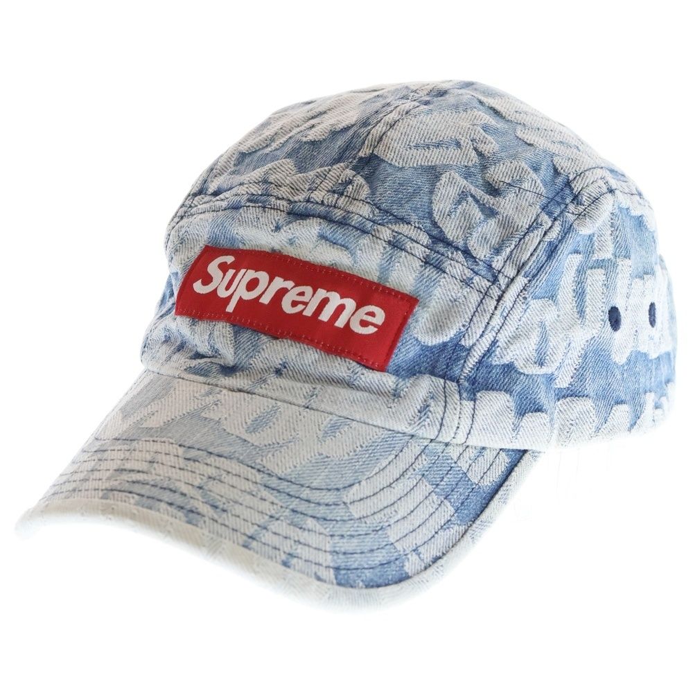 SUPREME (シュプリーム) 22SS Fat tip Jacquard Denim Camp Cap ファット チップ ジャガード キャンプキャップ インディゴ