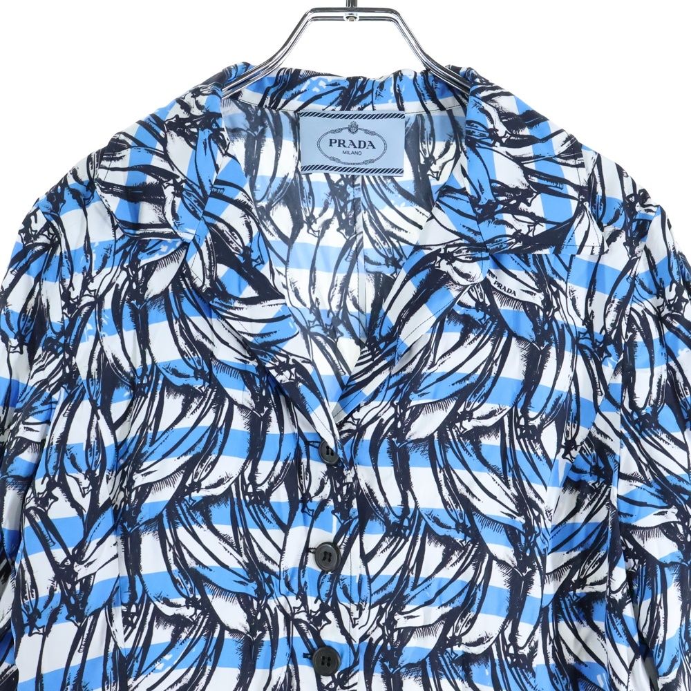 PRADA (プラダ) 18SS バナナ ボーダー 総柄プリント ビスコース