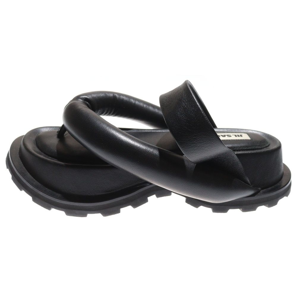 JIL SANDER ブラック レザーサンダル ジルサンダー レザー サンダル 43 ブラック ABランクの買取参考価格