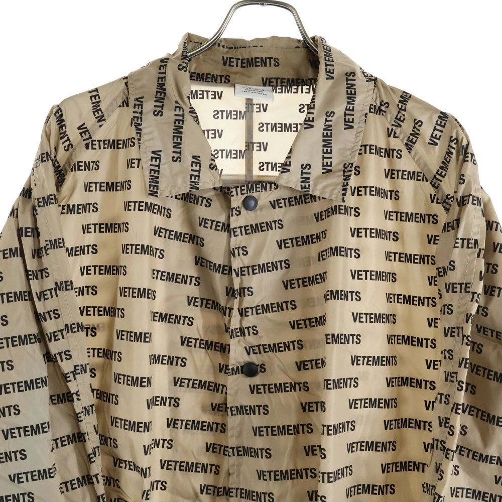 VETEMENTS (ヴェトモン) 18AW MONOGRAM RAINCOAT ロゴ総柄 ナイロン