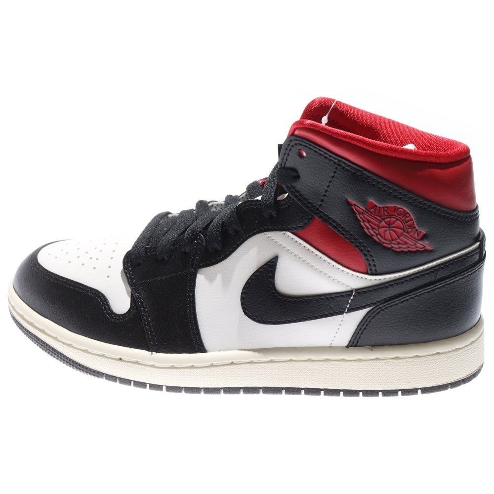 NIKE ナイキ WMNS AIR JORDAN 1 MID GYM RED BQ 6472-061 ウィメンズ エアジョーダン ジムレッド ミッドカットスニーカー レッド ブラック US 9 26.0 cm
