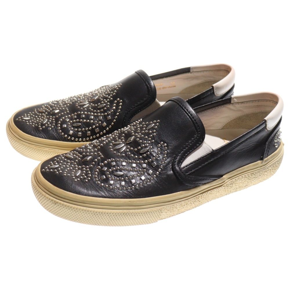 SAINT LAURENT PARIS サンローランパリ Skate Bandana Studded Leather Sneakers スタッズバンダナモチーフレザースリッポン スニーカー レディース