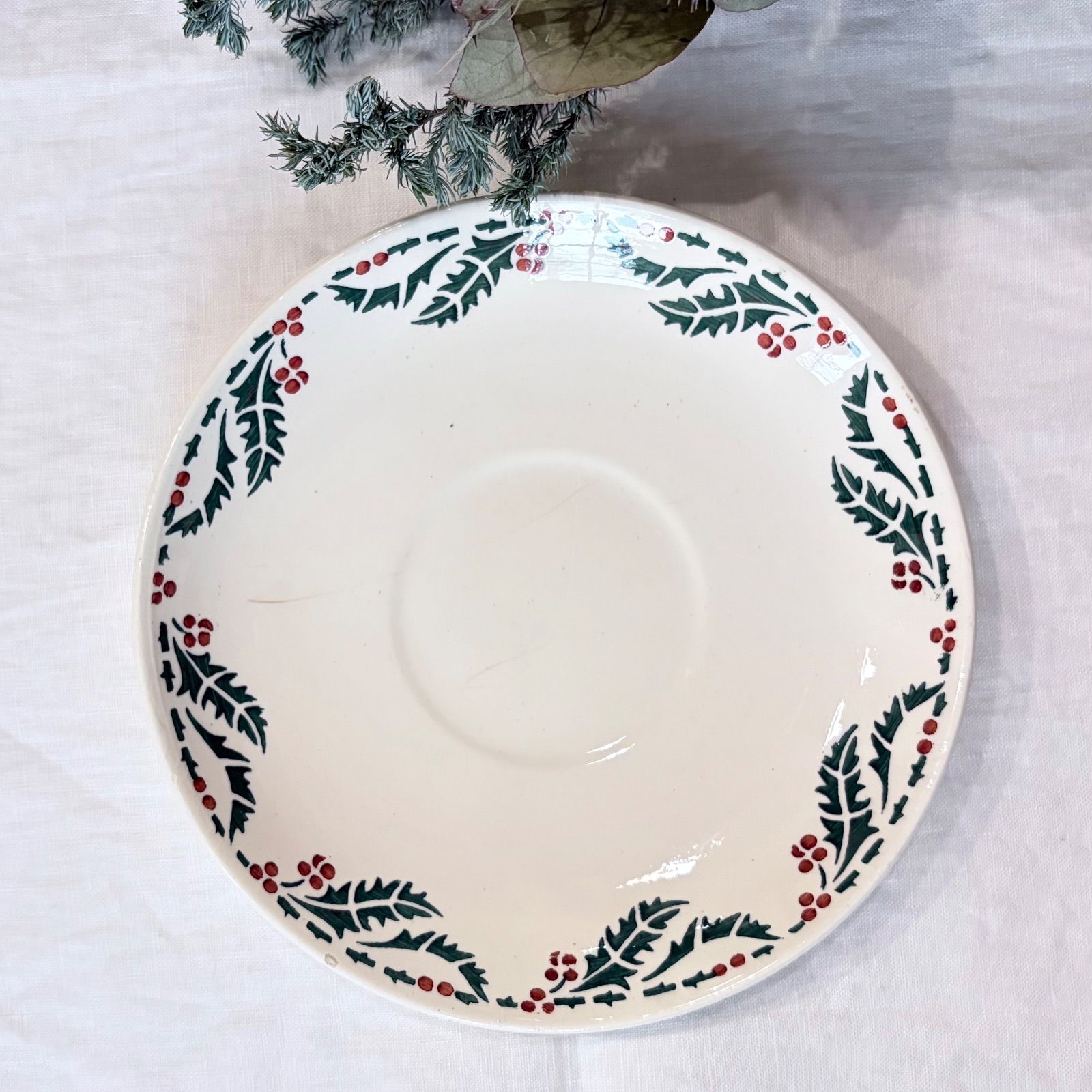 フランスアンティーク ノエル クリスマスプレート クレイユエ