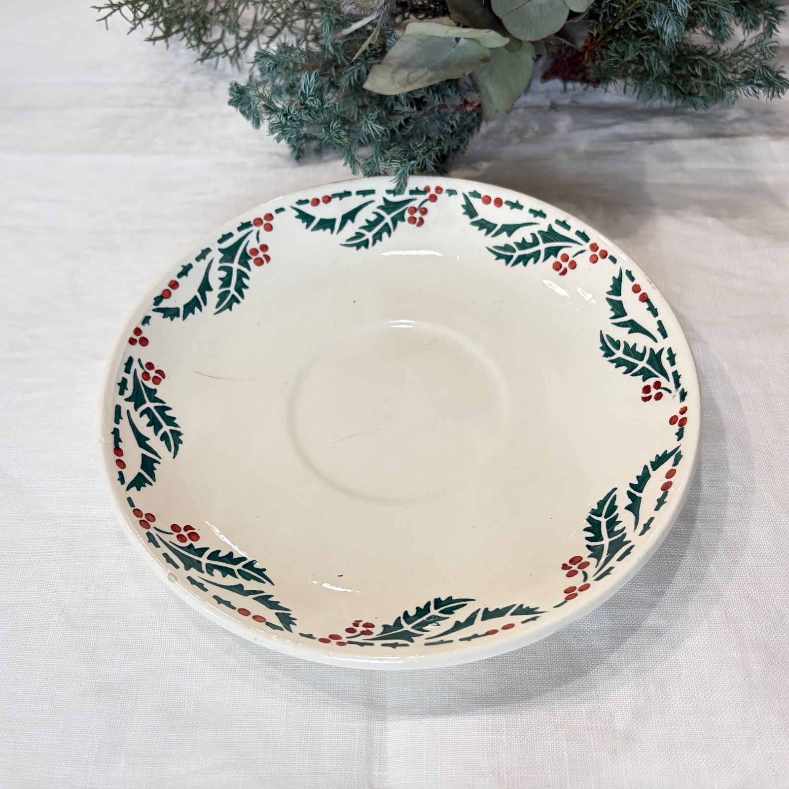 フランスアンティーク ノエル クリスマスプレート クレイユエ