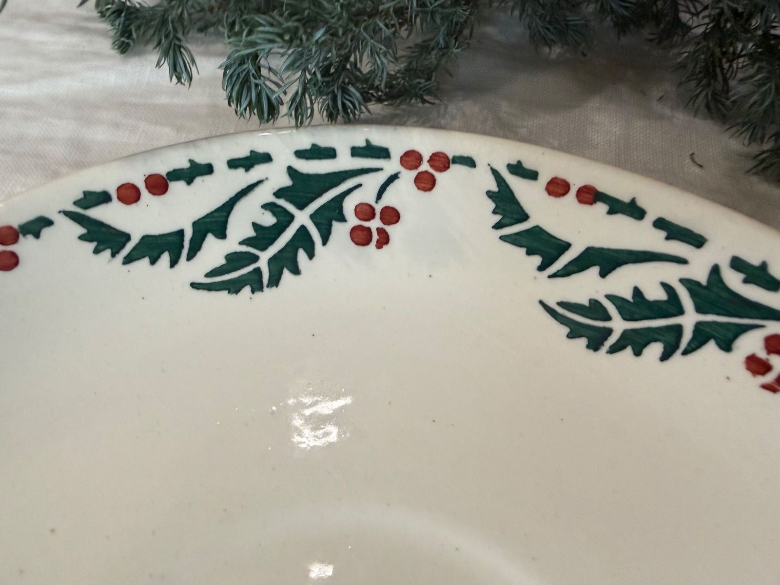 フランスアンティーク ノエル クリスマスプレート クレイユエ