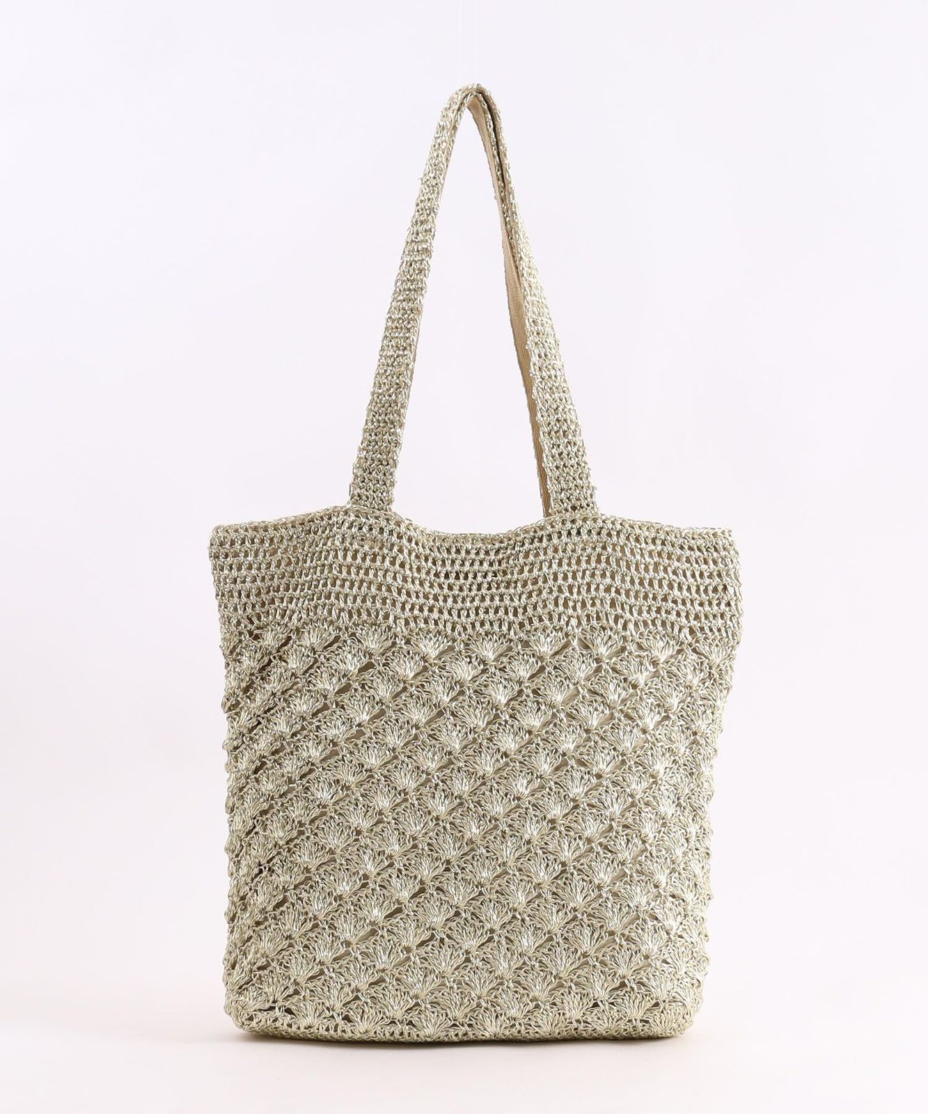  クーコ トートバッグ メタリック柄編みトートバッグ|A 4対応 レディース ゴｰルド 908 その他 フェイスケア