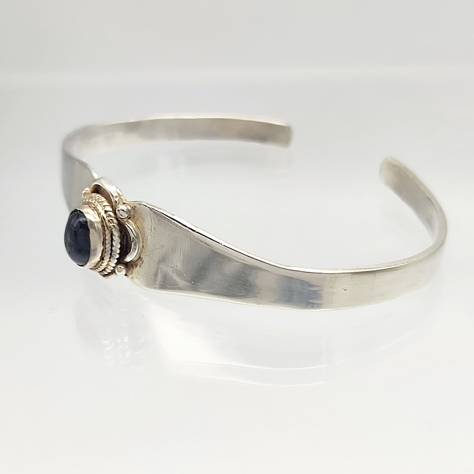 ブラックスターダイオプサイト デザインバングル SILVER シルバー925