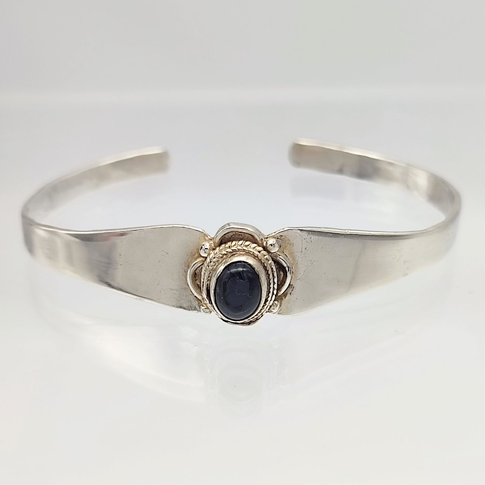 ブラックスターダイオプサイト デザインバングル SILVER シルバー925