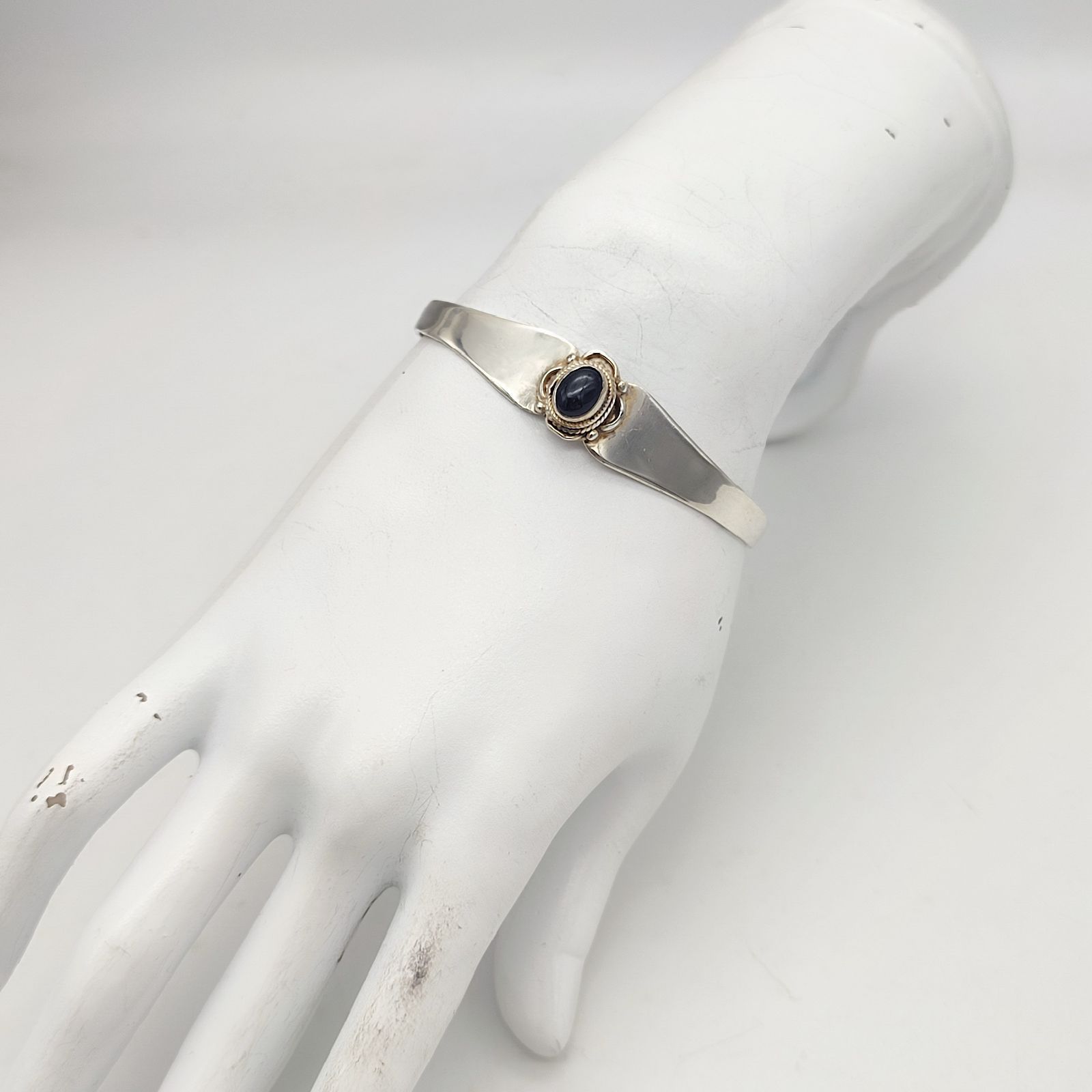 ブラックスターダイオプサイト デザインバングル SILVER シルバー925