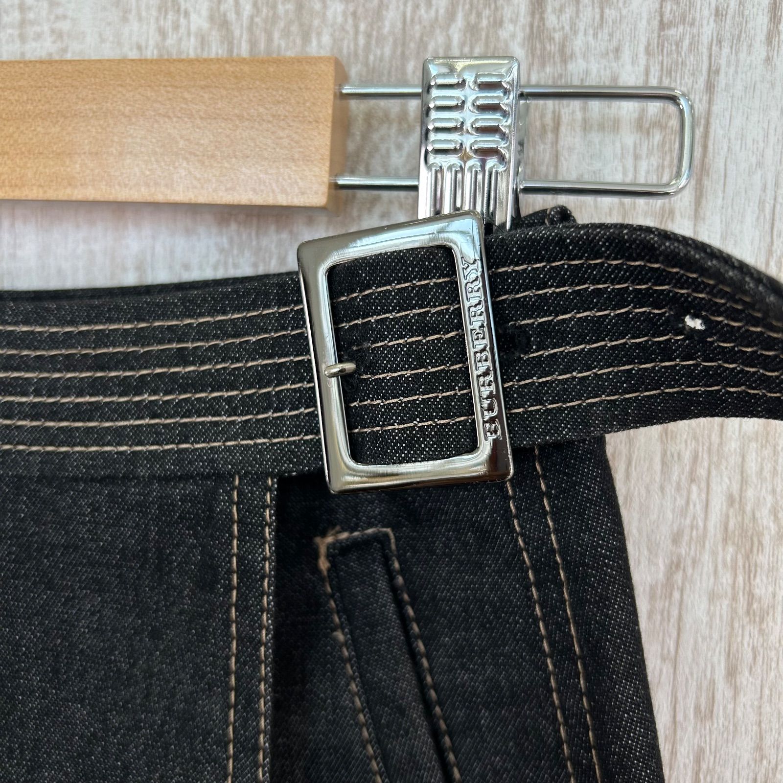 BURBERRY LONDON バーバリーロンドン ノバチェック ベルト付き ひざ丈