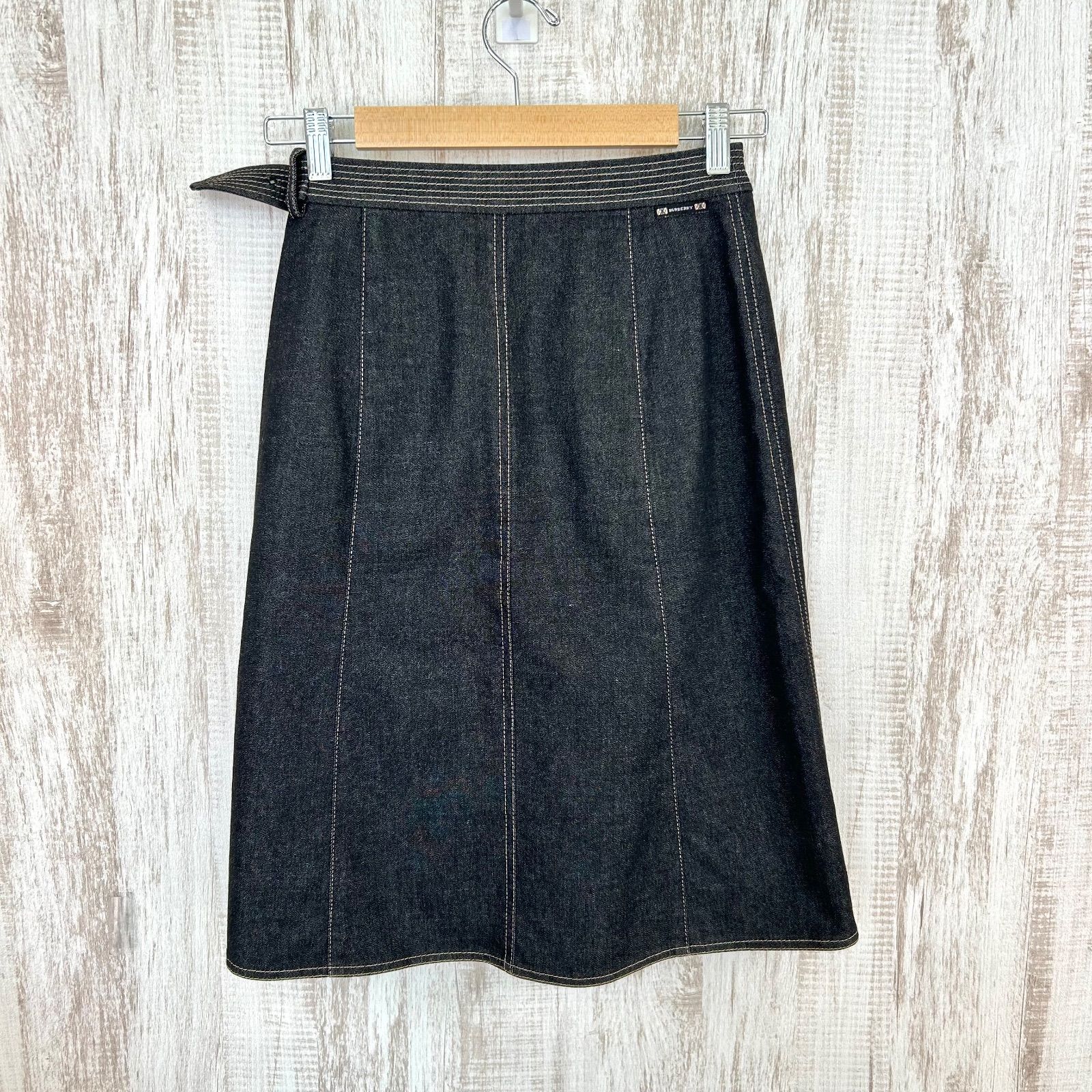 BURBERRY LONDON バーバリーロンドン ノバチェック ベルト付き ひざ丈