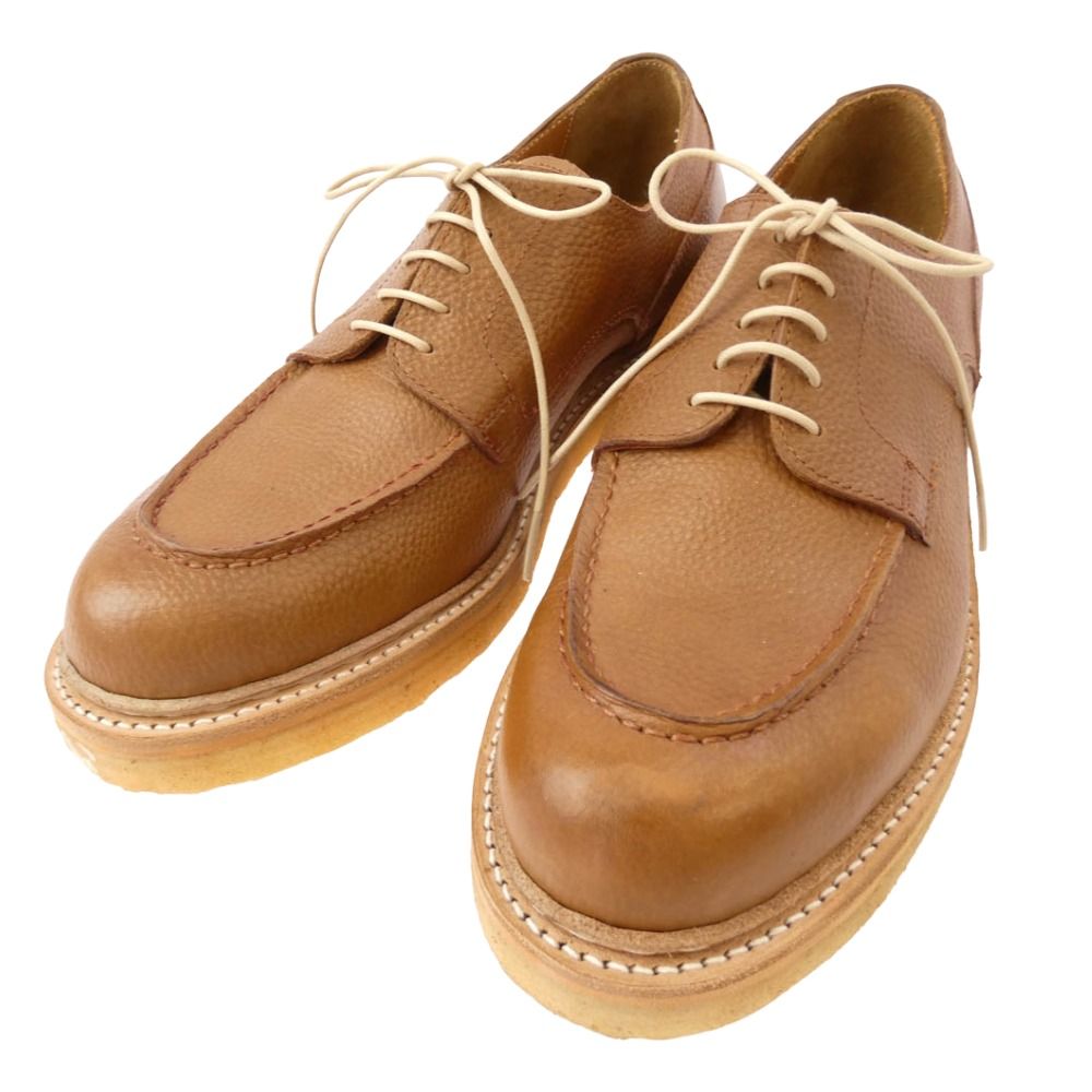 ネセサリーオアアンネセサリー necessary or unnecessary 1601 WCR N.O.UN GOLF ゴルフ クレープソール レザーシューズ キャメル系 8