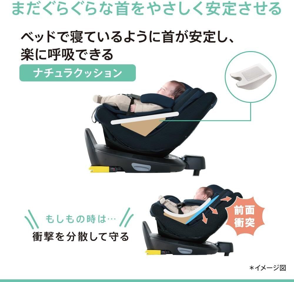  箱シール跡あり並行輸入品 アップリカ クルリラ エックス プラス ネイビー チャイルドシート 車用チャイルドシート チャイルドシート