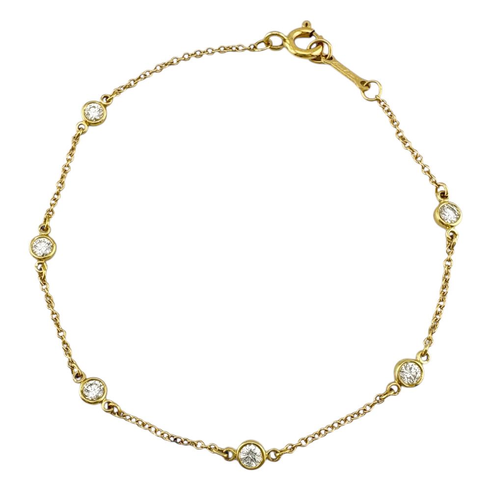 ティファニー バイザヤード ブレスレット 18金 K 18イエローゴールド ダイヤモンド レディース TIFFANY Co