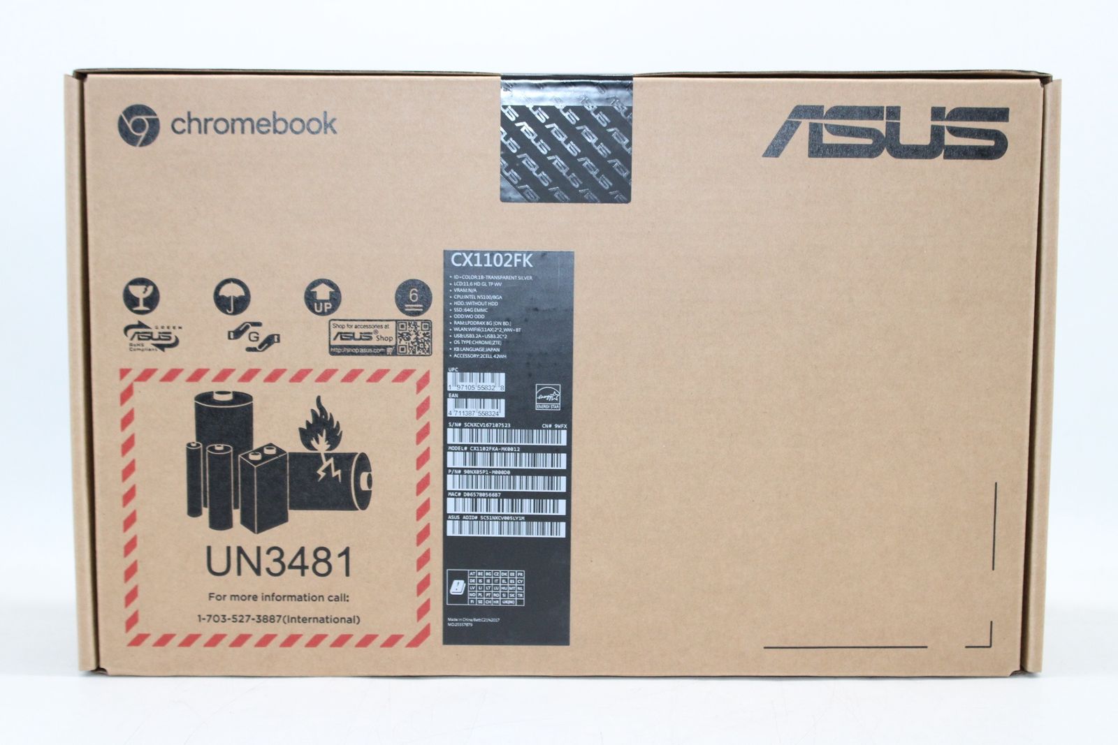 ASUS クロームブック MK 0012 N 5100 64 GB 8 GBメモリ Chromebook ノートパソコン Z 22 byebye