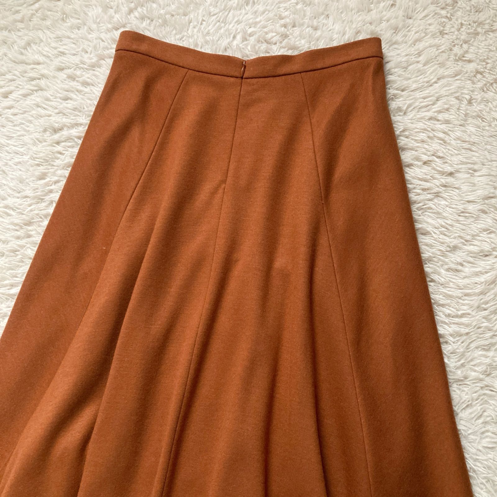 美品 Drawer ドゥロワー 上質ウール100% アシンメトリー フレア