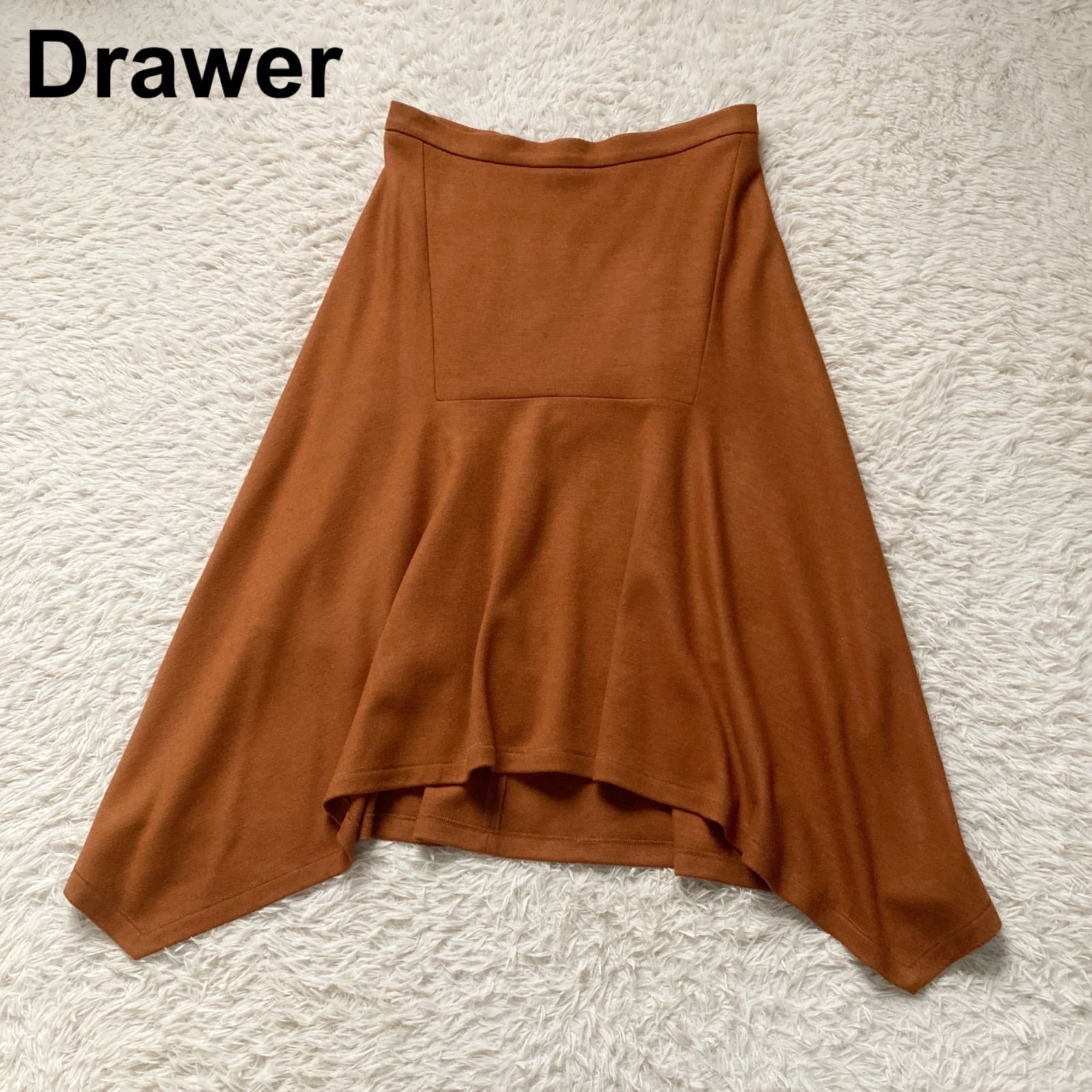 【DRAWER】ドゥロワー アシンメトリーフレアスカート Drawer ドゥロワー アシンメトリーフレアスカート ロングスカート 38 M