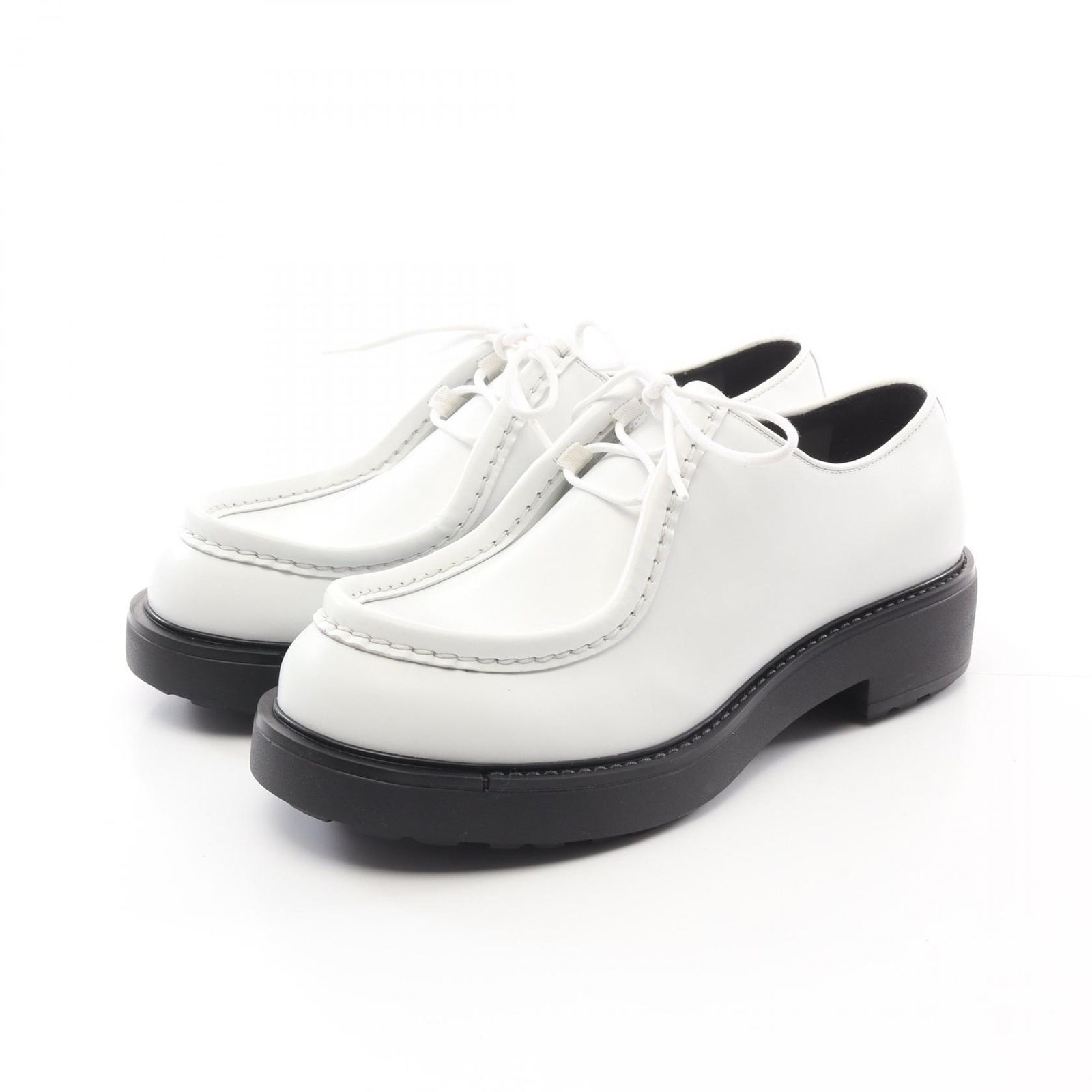 プラダ PRADA カジュアルシューズ ダイアパソン ホワイト レザー 