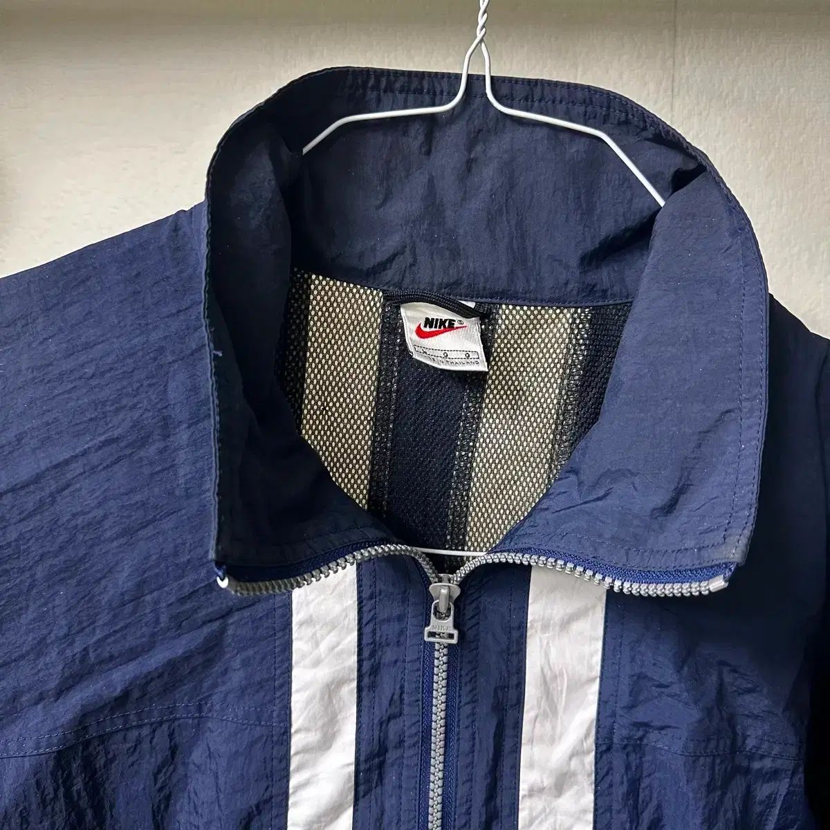 ナイキ90s ハーフジップ ウィンドブレーカー ネイビー - メルカリ