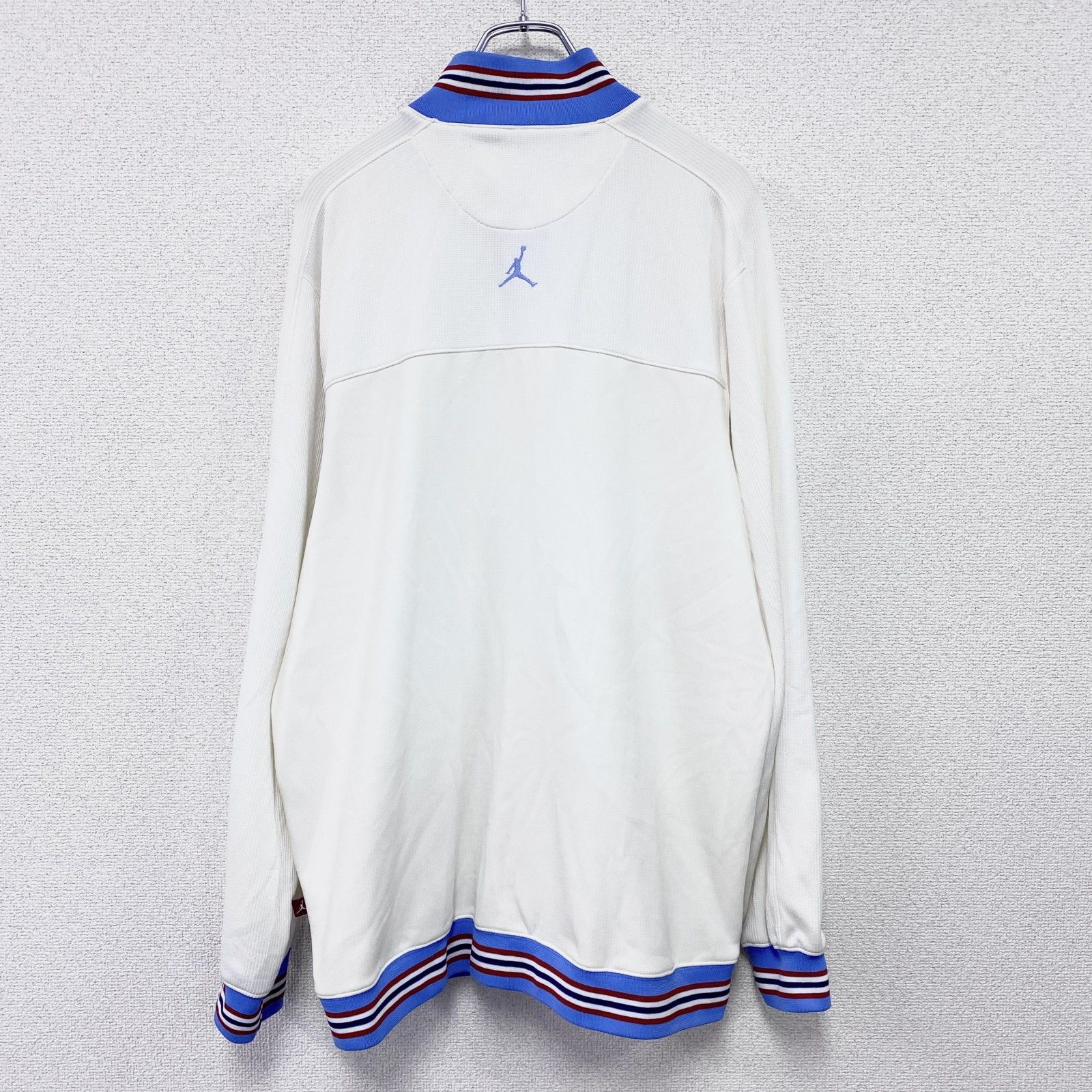 古着 Air Jordan エアジョーダン トラックジャケット ジャージ ダブルジップ 白 ホワイト Mサイズ