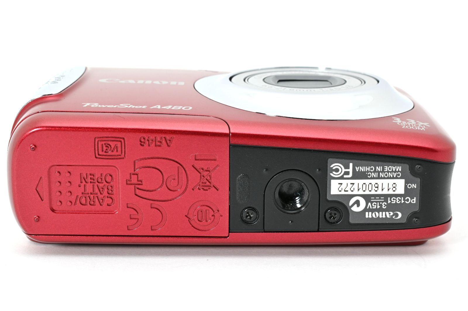 □ 美品 □ キャノン Canon Power Shot A480 レッド PC1351 コンパクト