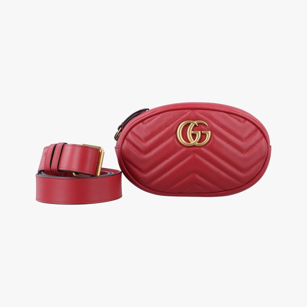 グッチGucciGGマーモント レッド レザー 476434